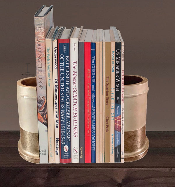 WW2 Aircraft Piston Bookends thesteelbeam