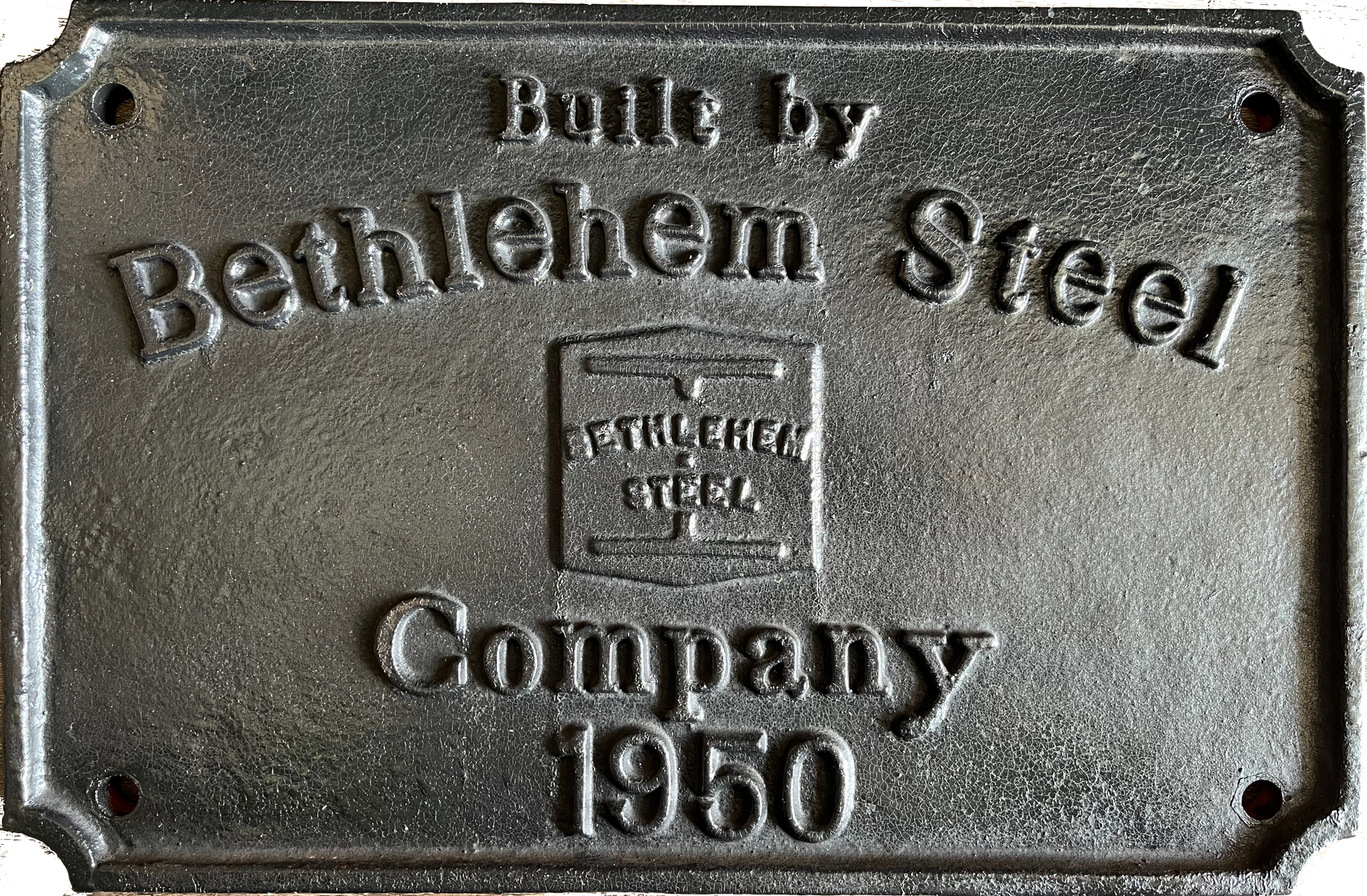 Bridge builders' plaque built by Bethlehem Steel Company 1950