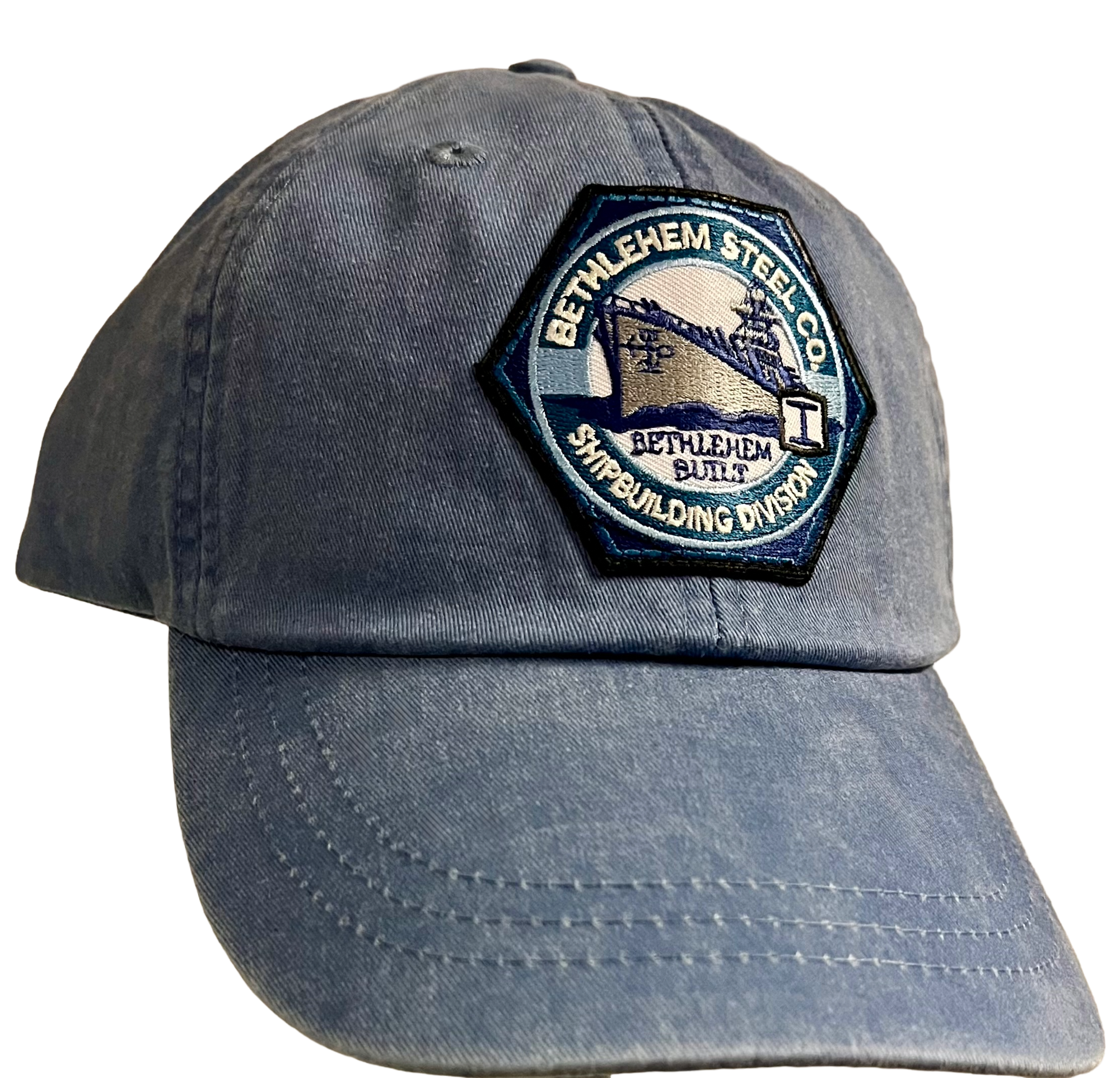 Distressed blue Shipbuilding Baseball Hat