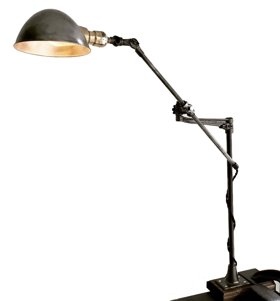 Rare Restored -O.C. White Articulating Lamp (1893)