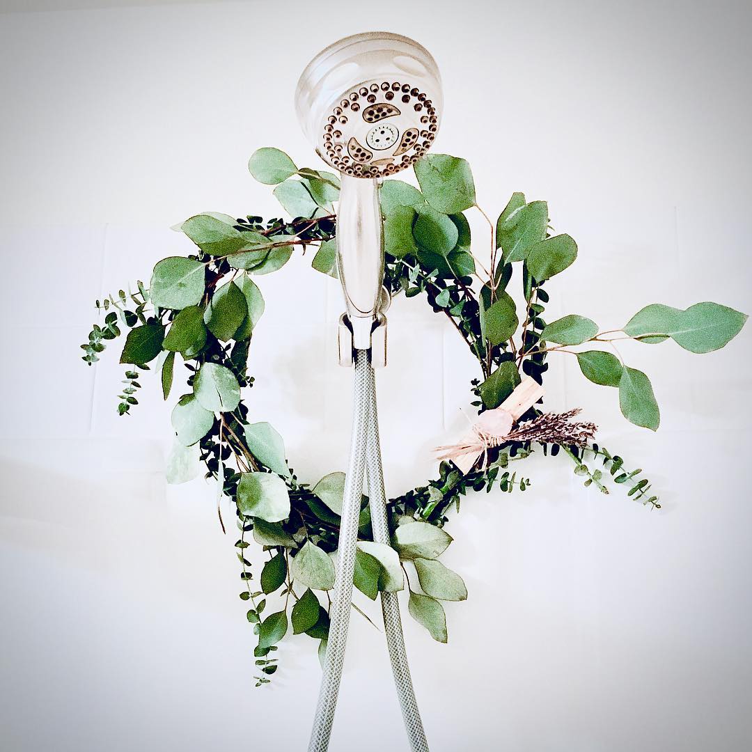 Hand-wrapped Fresh Eucalyptus Shower Wreath Making