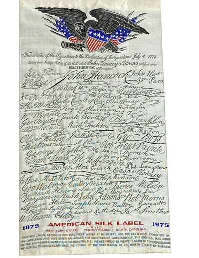 Commemorative Ribbon for 100th anniversary of American Silk Label Manufacturing Company