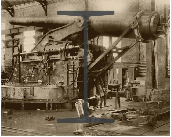 WW1 Bethlehem Steel Howitzer Rare Image Fused Glass Catchall for jewelry, change, keys, food safe.