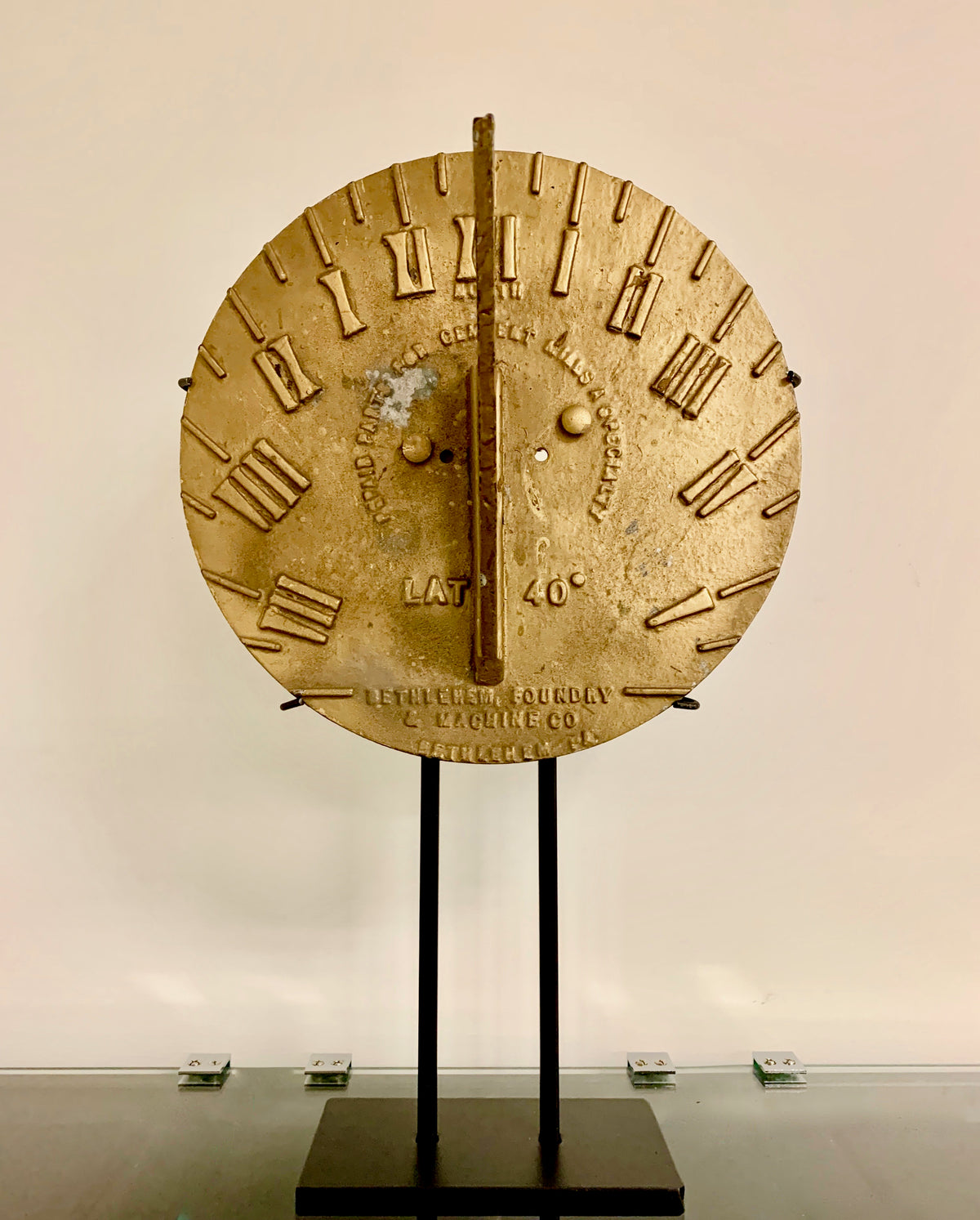 Bethlehem Foundry & Machine Company Sundial 19th Century - thesteelbeam