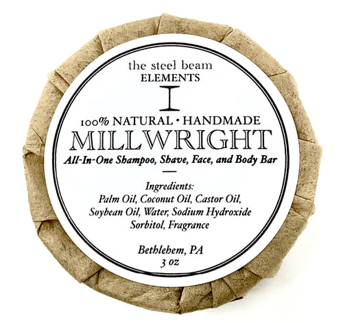 Millwright All-in-One Shampoo, Shave, Face & Body Bar