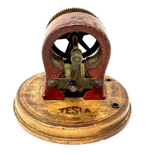 Rare model of Nikola Tesla No. 30 "Tesla Thriller" hand crank electromagnetic shock generator (Early 1900's)