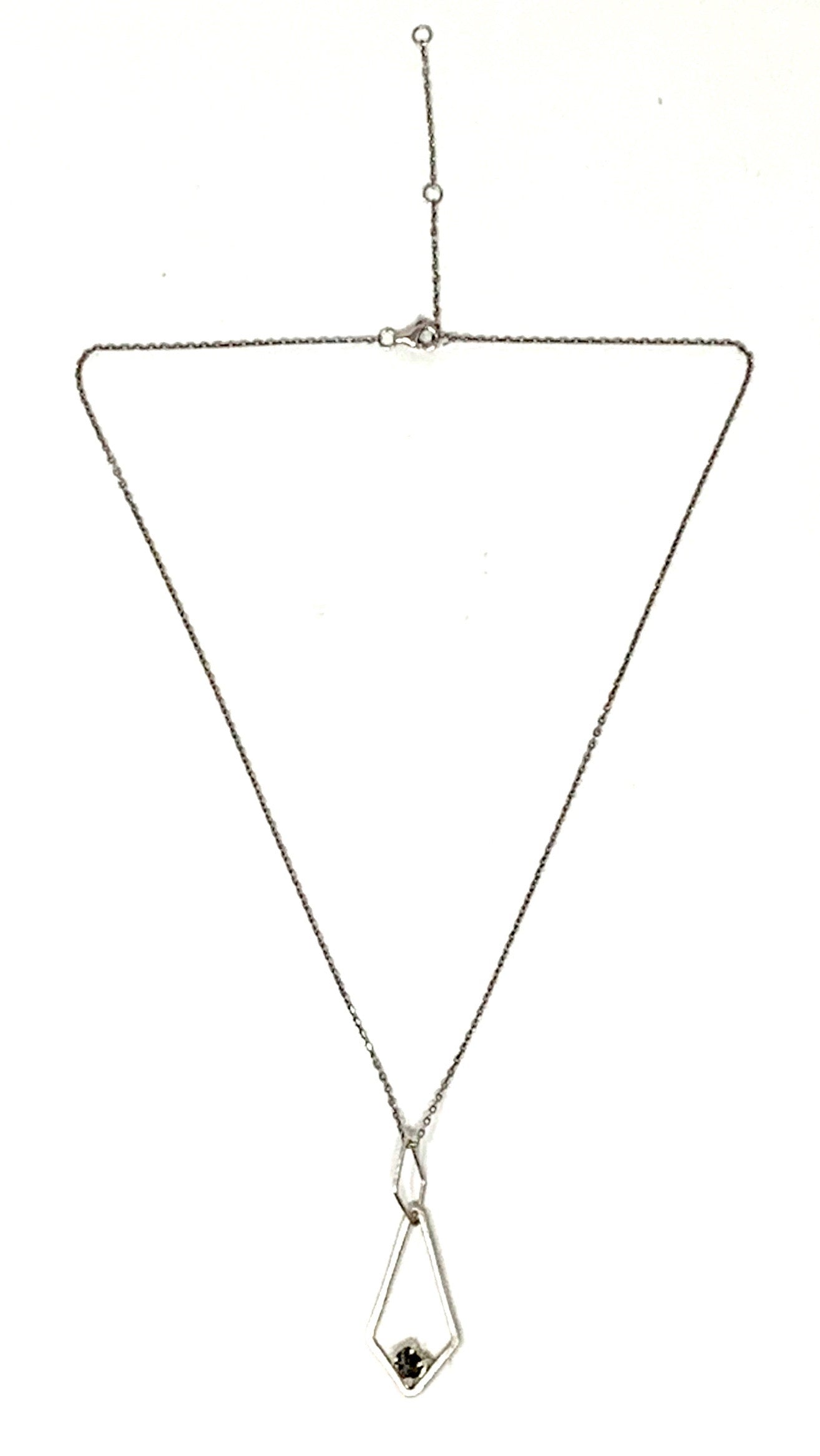 Handmade Rough Diamond sterling necklace