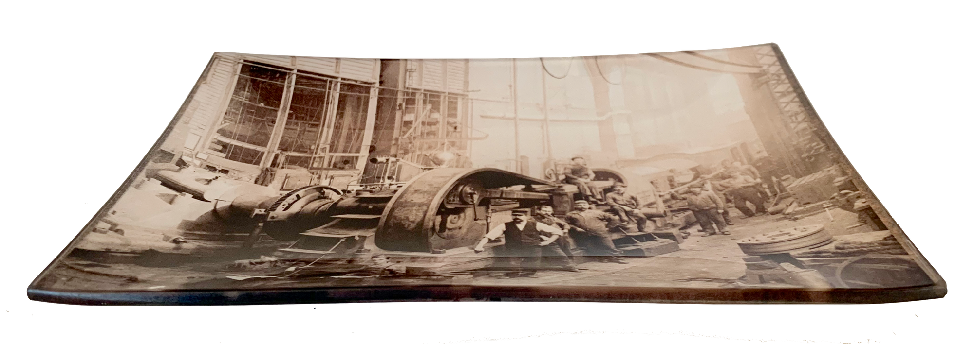 1890’s Rare Image Fused Glass Catchall for jewelry, change, keys, food safe.