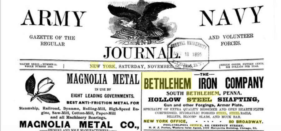 Bethlehem Iron Company C. 1895