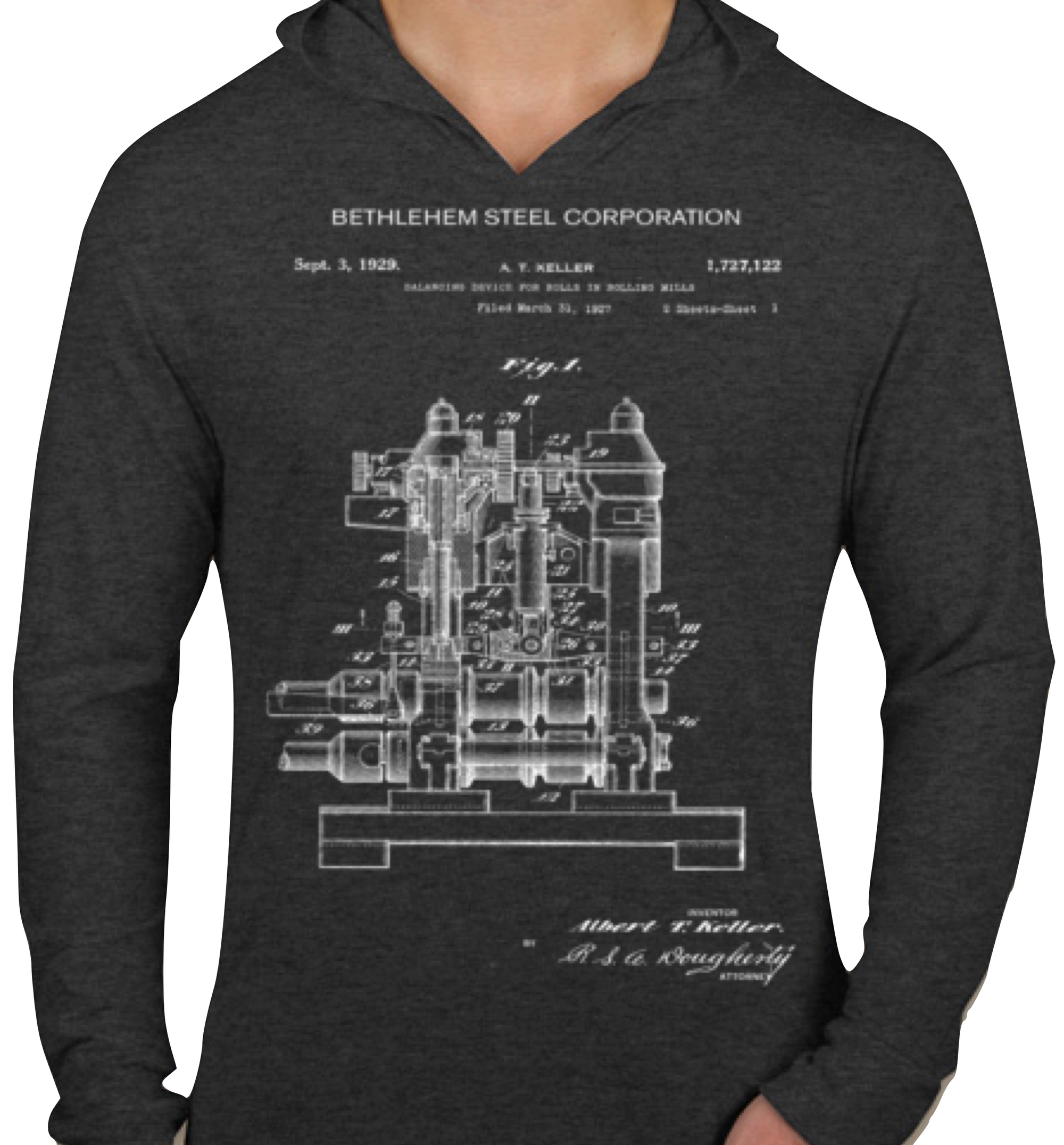 Bethlehem Steel Rolling Mill mechanical patent T-Shirt