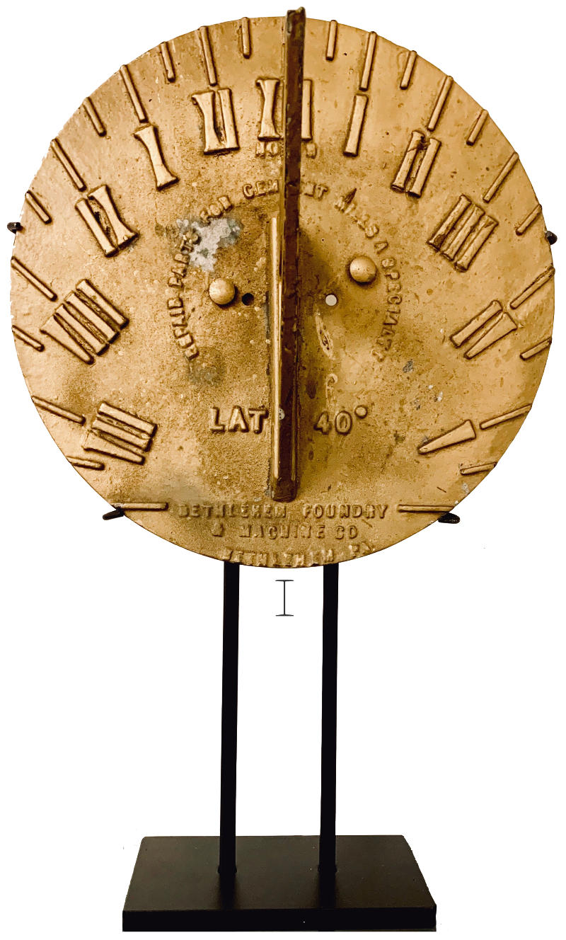 Bethlehem Foundry & Machine Company Sundial 19th Century
