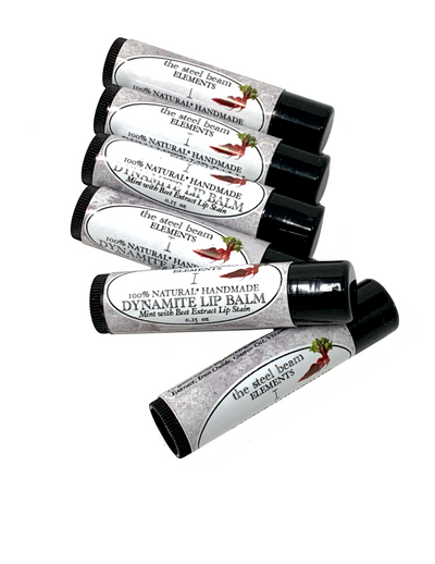 100% Natural * Handmade  DYNAMITE LIP BALM Mint with Beet Extract Lip Stain