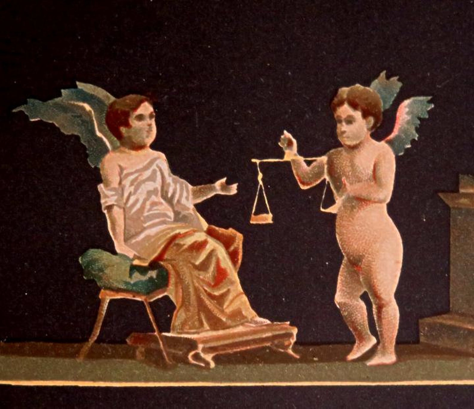 1900's Amorini Orefici (Cupid) Love of Metallurgy, Jewelry making, Goldsmith