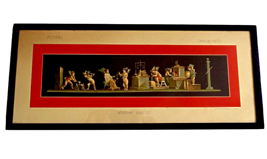 1900's Amorini Orefici (Cupid) Love of Metallurgy, Jewelry making, Goldsmith