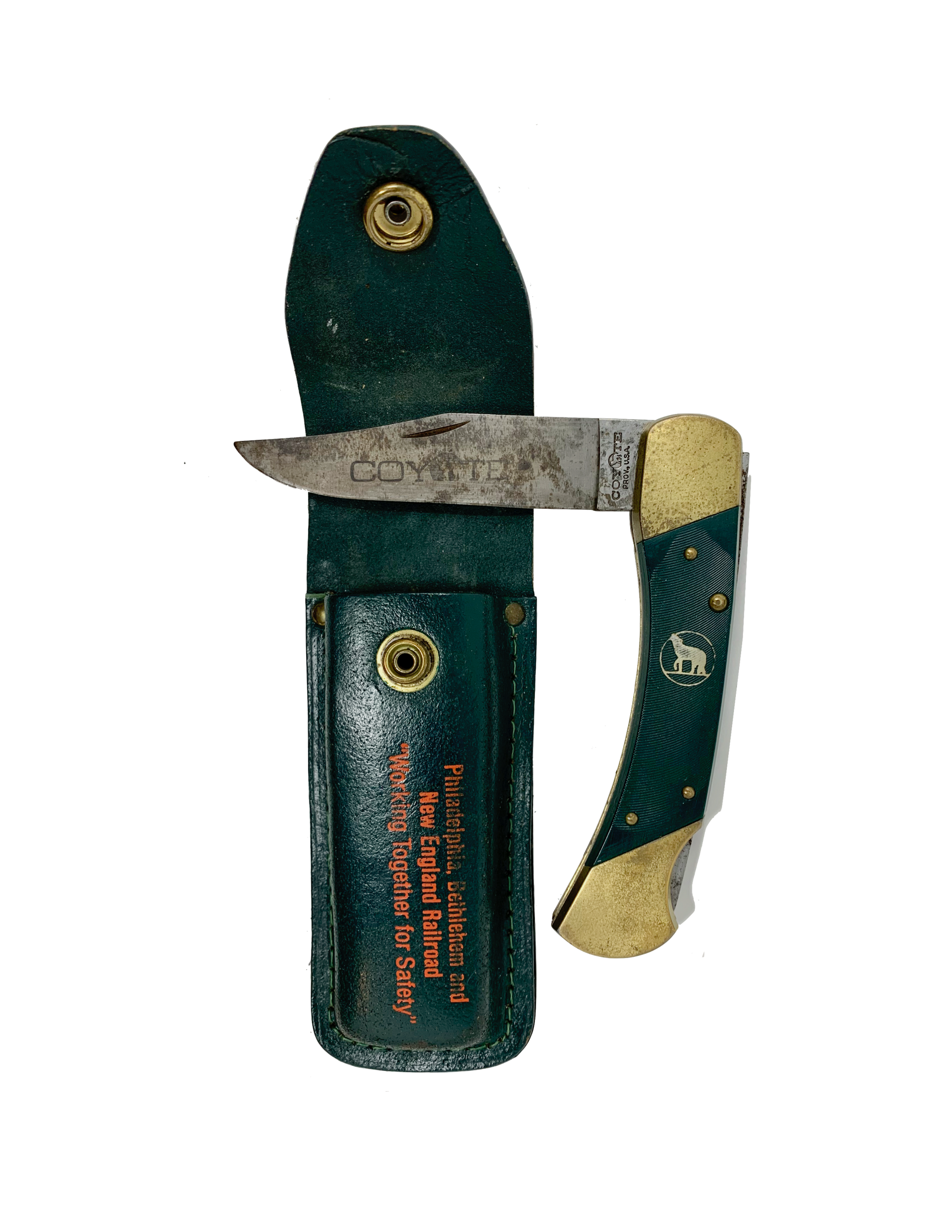 Rare Philadelphia Bethlehem New England RailRoad Safety Award Coyote Knife.