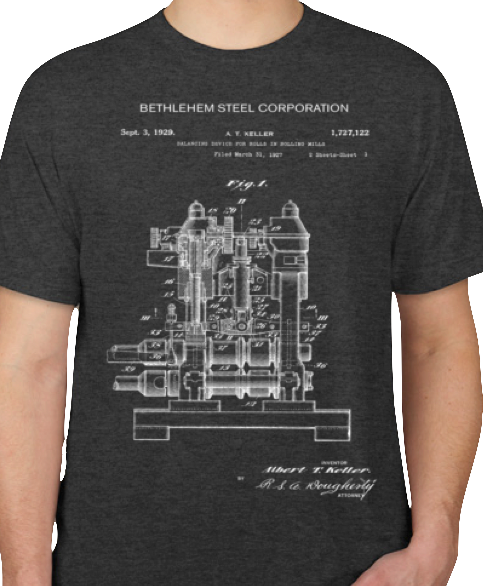 Bethlehem Steel Rolling Mill mechanical patent T-Shirt