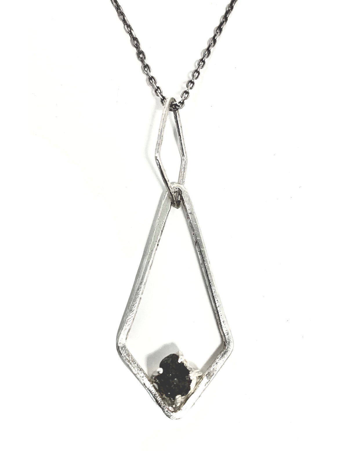 Handmade Rough Diamond sterling necklace