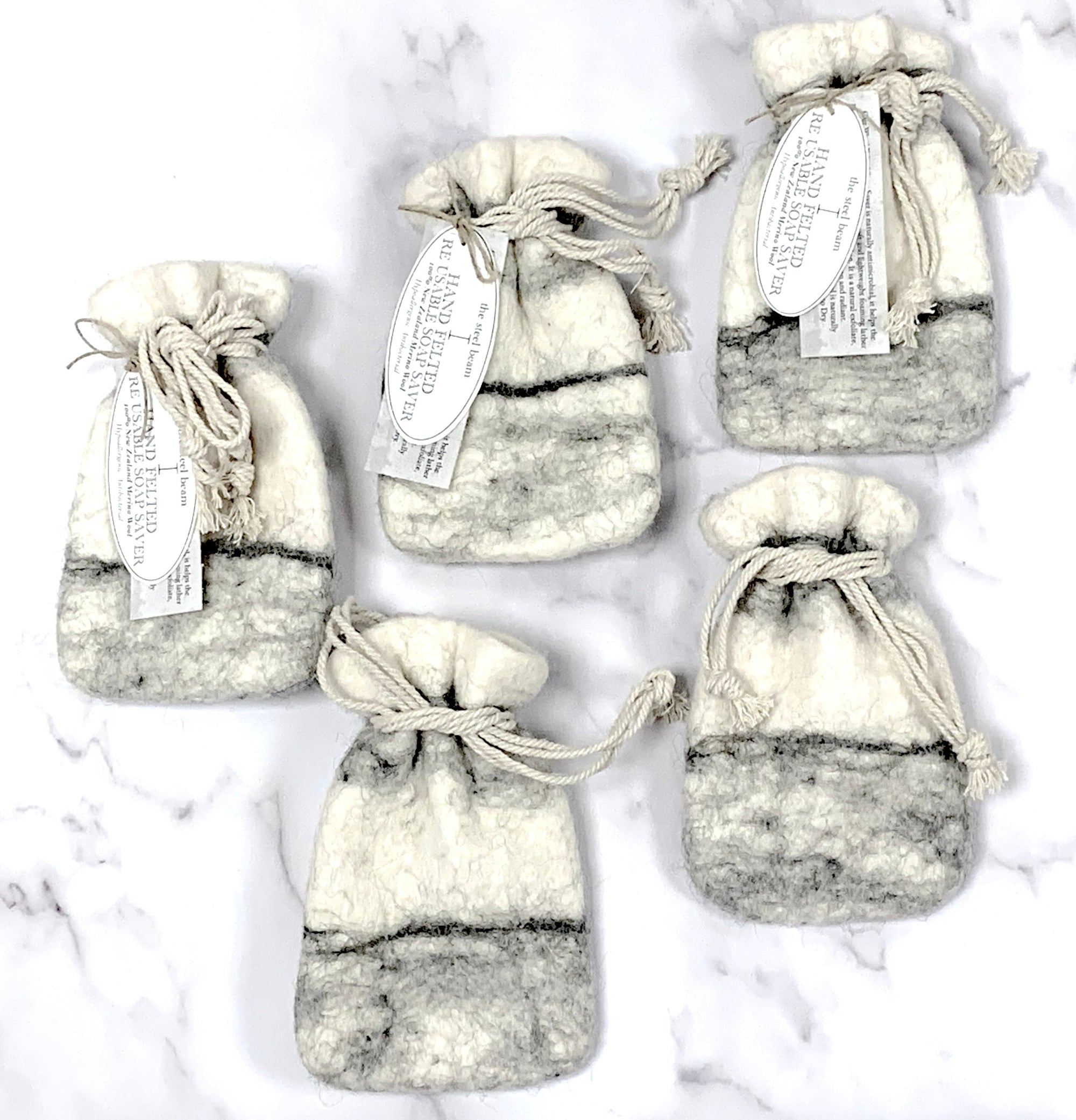 Handmade Wool Felted Multi Use Pouch/Soap Saver