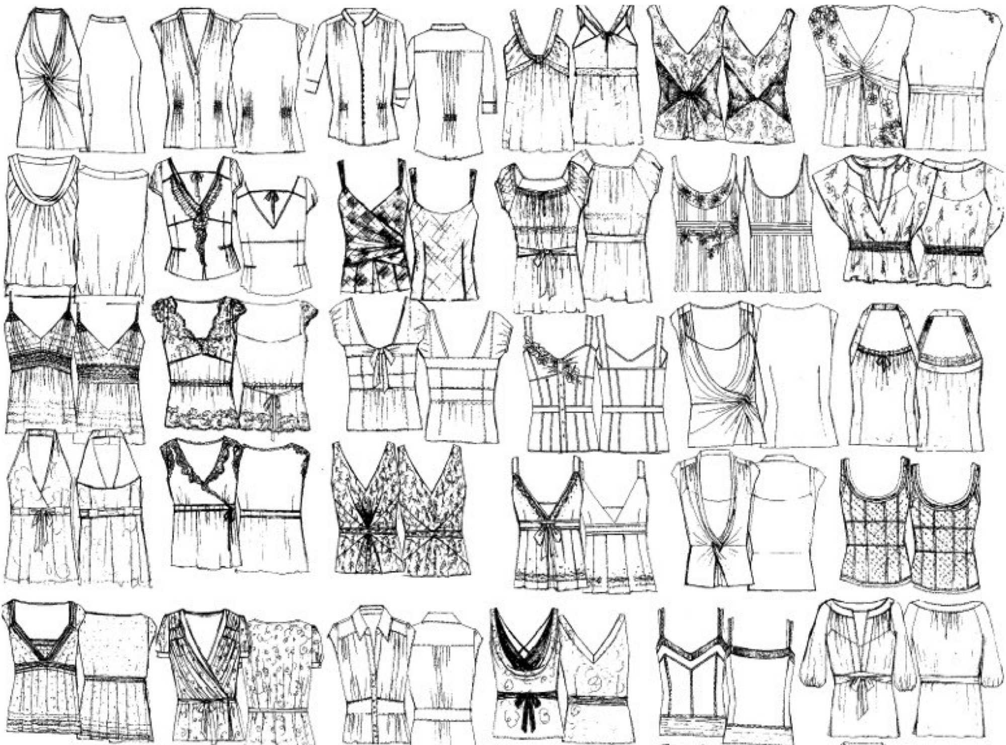 Drawing flats for fashion design hot sale