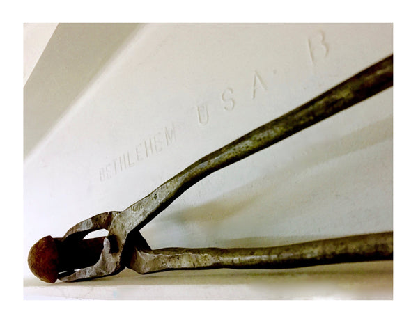 Rare Ironworkers Rivet Throwing Tongs - thesteelbeam