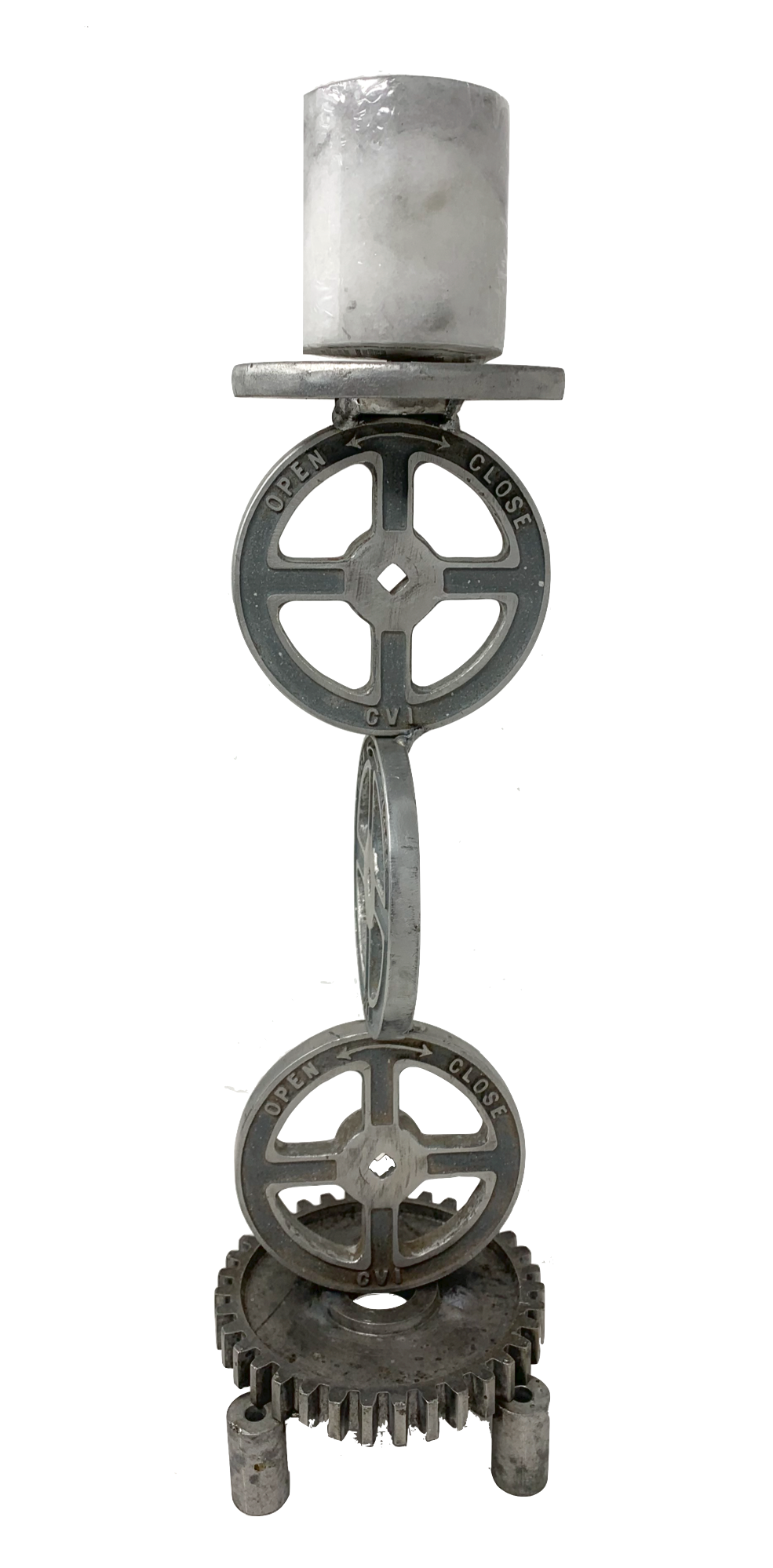 Industrial Valve Candle Holder