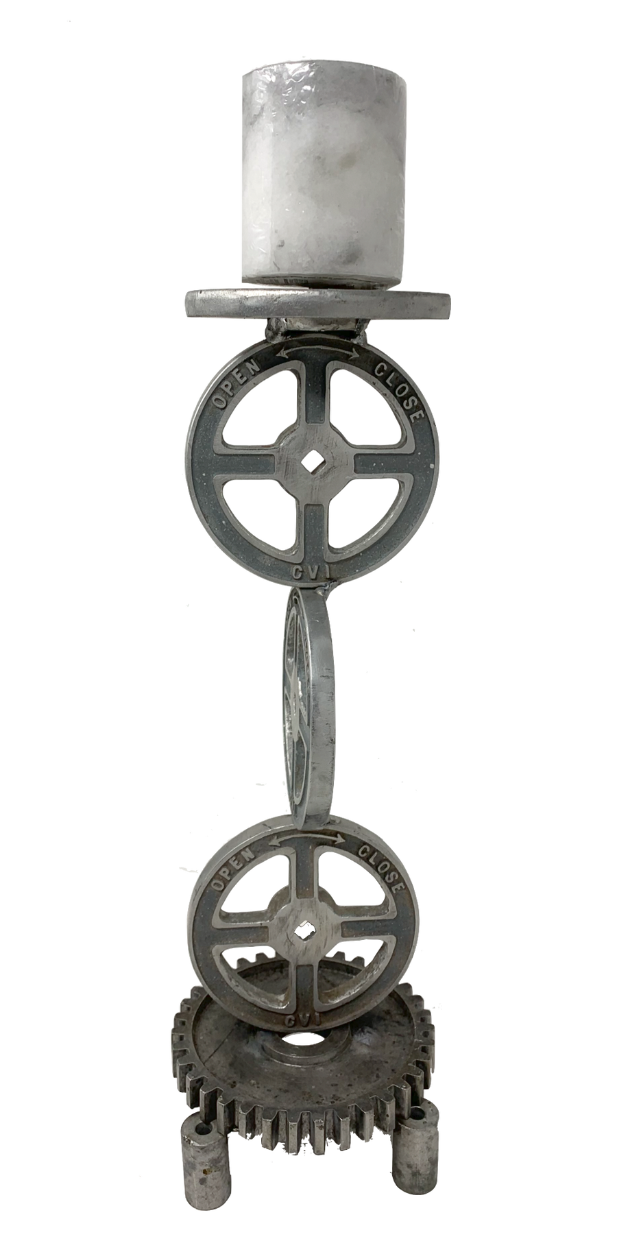 Industrial Valve Candle Holder